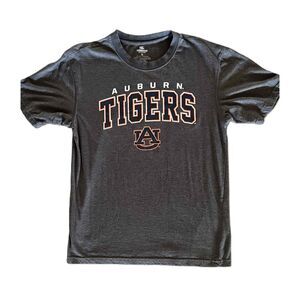 Colosseum Dark Gray Auburn Tigers Graphic Print Unisex Casual T Shirt Medium